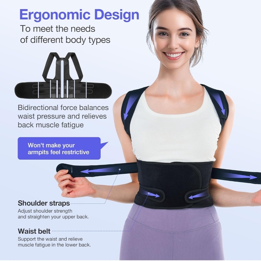 Black Posture Corrector Brace - image 5